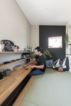 ２Fあるスキップフロアはご主人様の趣味部屋。
【グランハウス一級建築士事務所】