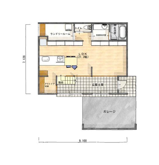 HAPPY HOUSE（山田工務店） 「ヒーローが帰る家」 １階