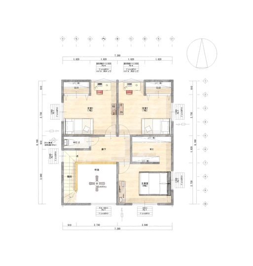 JUST LUCKY HOUSE（山田工務店） 北道路 36坪1990万（月々5.1万円） 2階