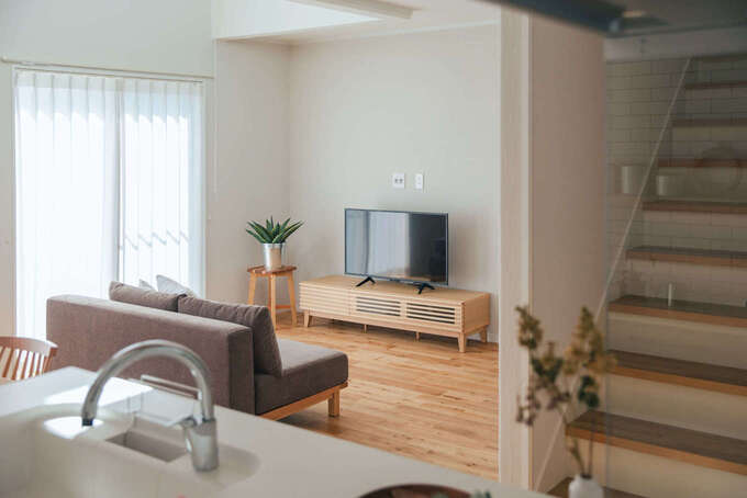 料理をしながらテレビが見られるレイアウト