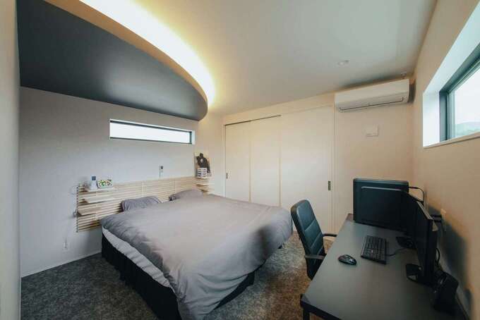 ホテルライクな子世帯の主寝室