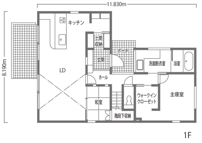 豊川市　玄関ホール上に吹抜けがある家