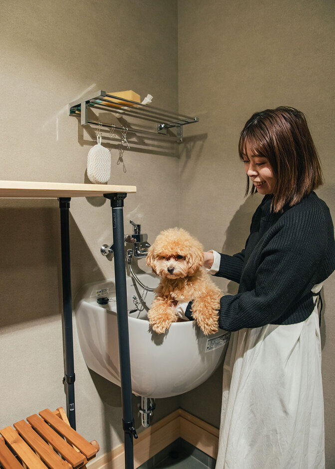 スロップシンクは愛犬のシャンプーにも活躍