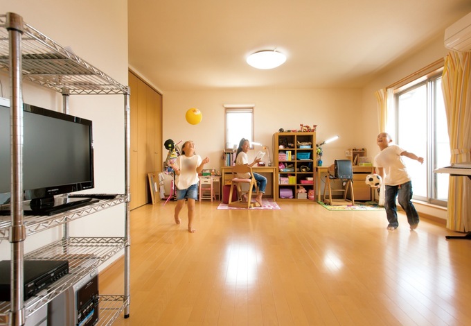 子ども部屋は16畳と、かなり広々