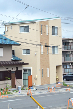 外観は優しくかわいらしい印象です【建築システム（狭小住宅専門店）】