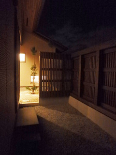 夜も大切にした庭は明かりに照らされ雰囲気が増す【TDホーム静岡西 ウエストンホームズ】