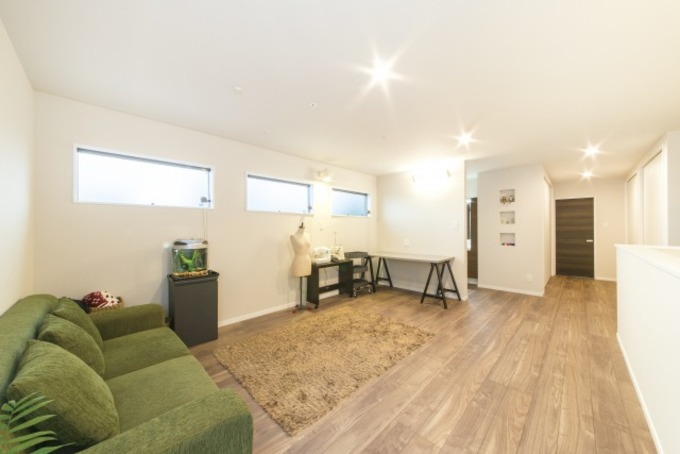 2階ホールはミシンなどをするアトリエとしても活躍