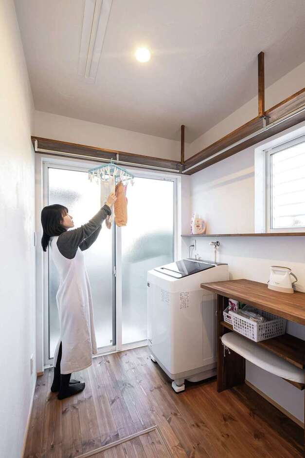 家事室内も吸湿性に優れた漆喰仕上げ
