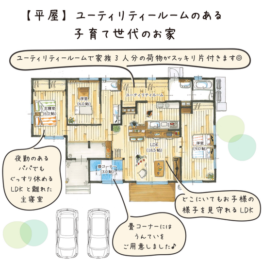 アンシンハウズ（アンシン建設工業） 【平屋】 1階