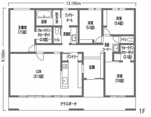 【37坪】プライバシーを保ちながらも、家族時間が生まれる二世帯の平屋